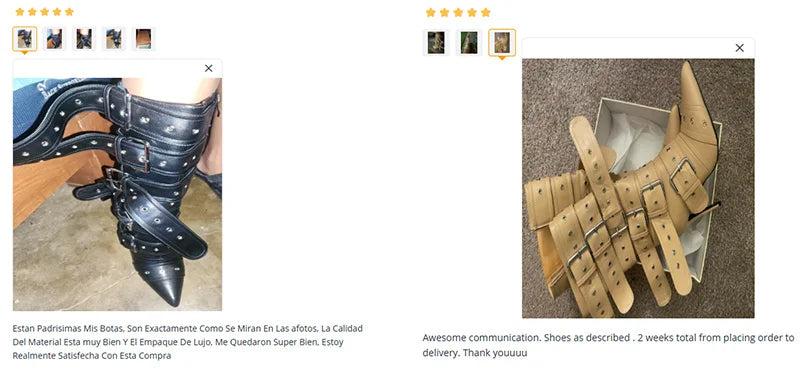 Pointed Toe Mid-Calf Boots