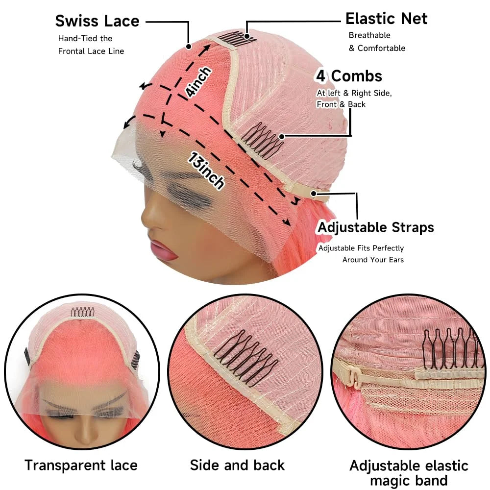 Light Pink 13X4 Lace Front Wig