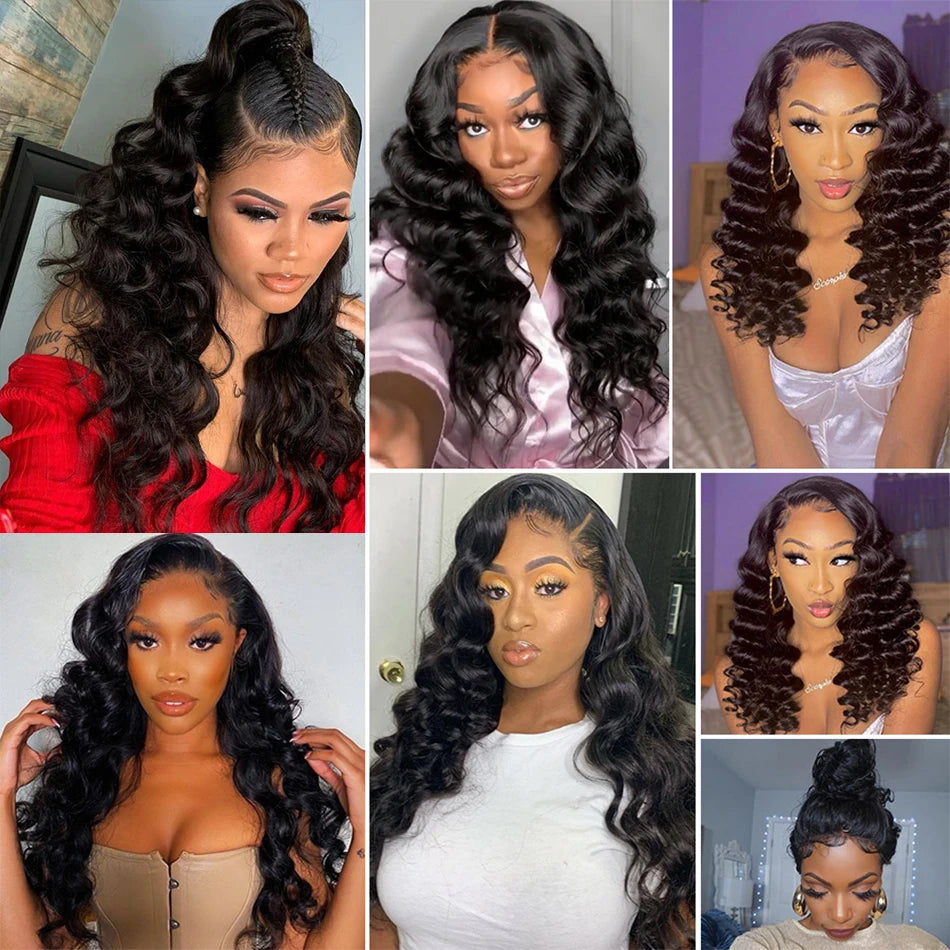 15A Loose Wave Human Hair Bundles 100% Brazilian Hair Weave Bundles Deal Wet And Wavy Loose Deep Wave Remy Hair Extensions