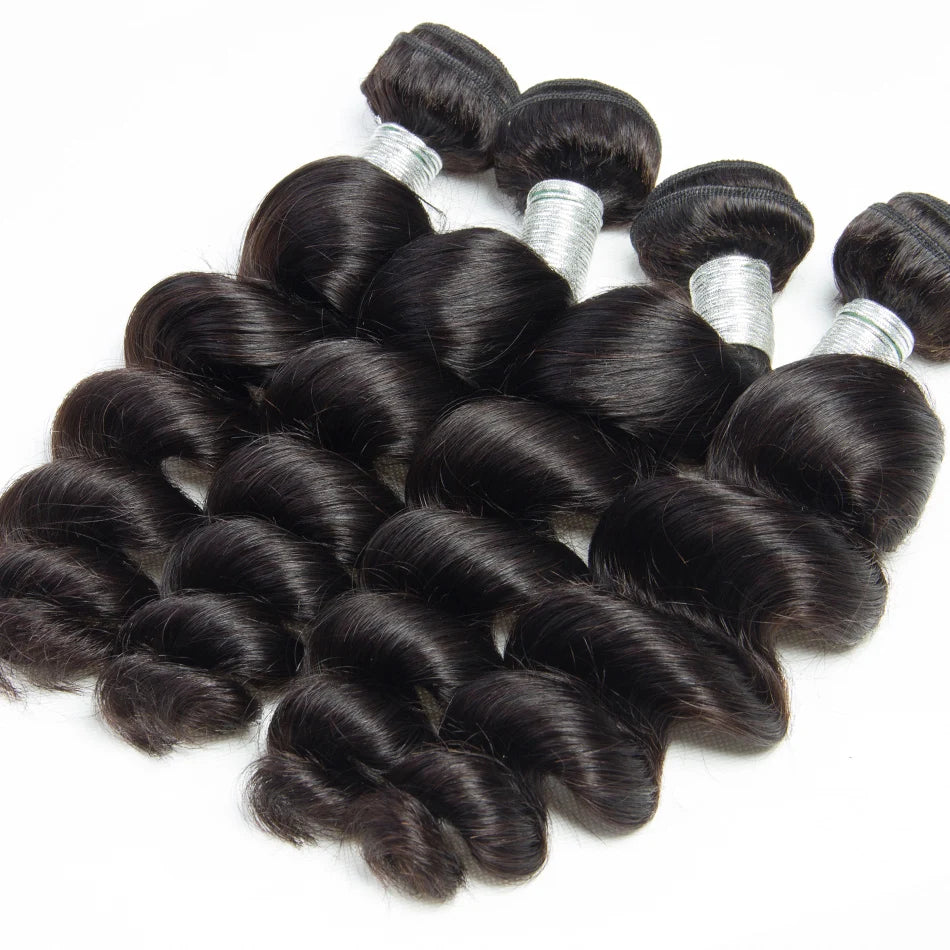 15A Loose Wave Human Hair Bundles 100% Brazilian Hair Weave Bundles Deal Wet And Wavy Loose Deep Wave Remy Hair Extensions