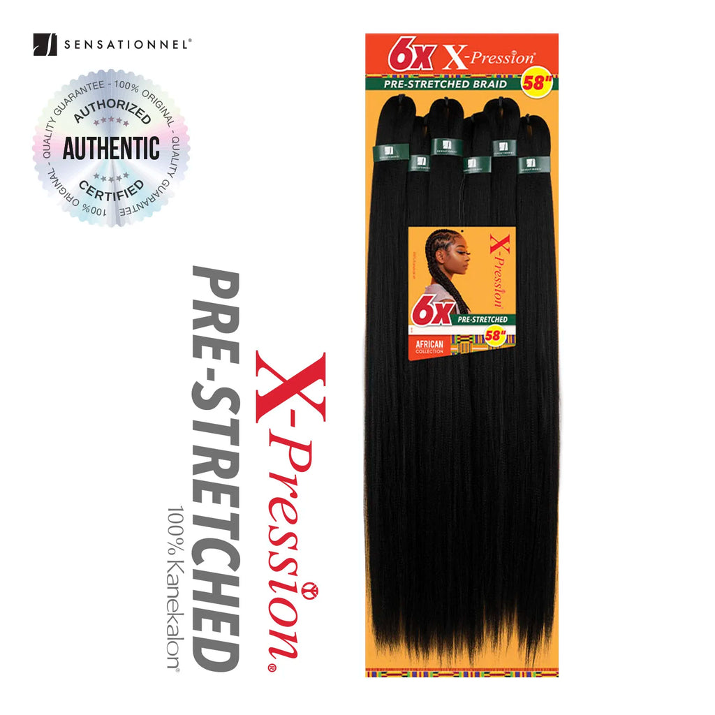 Sensationnel African Collection Braids 6X X-Pression Pre-Stretched Braid 58"