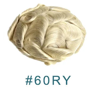 Ash Blonde Curly Toupee