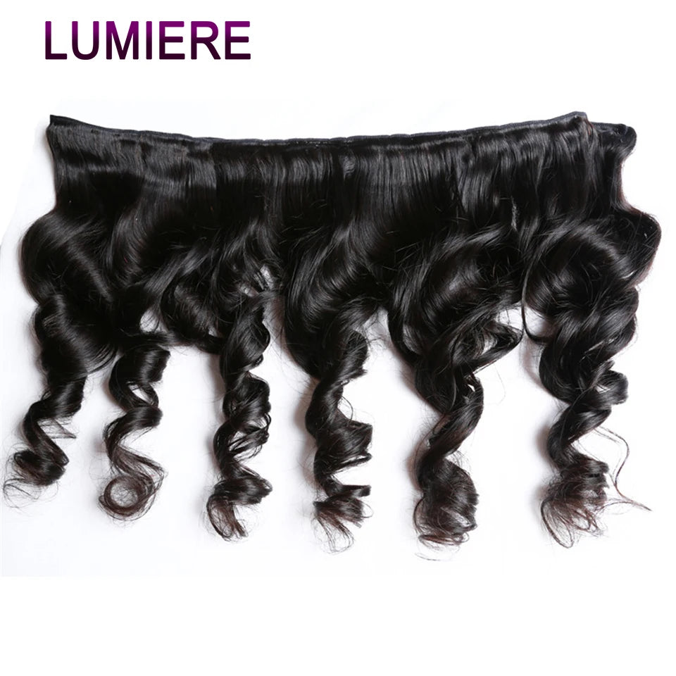 Loose Deep Wave Human Hair Bundles With 5x5 6x6 HD Lace Closure Frontal With Bundles Virgin Raw Hair Weave Hair Extension 8-40"