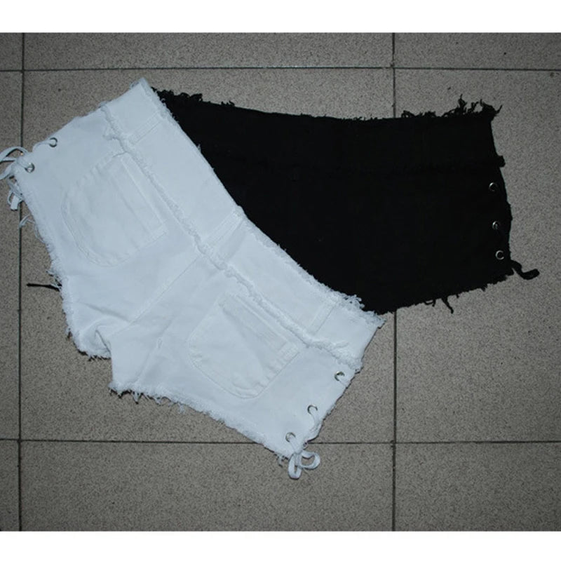 Tassel Low Rise Waist Denim Shorts