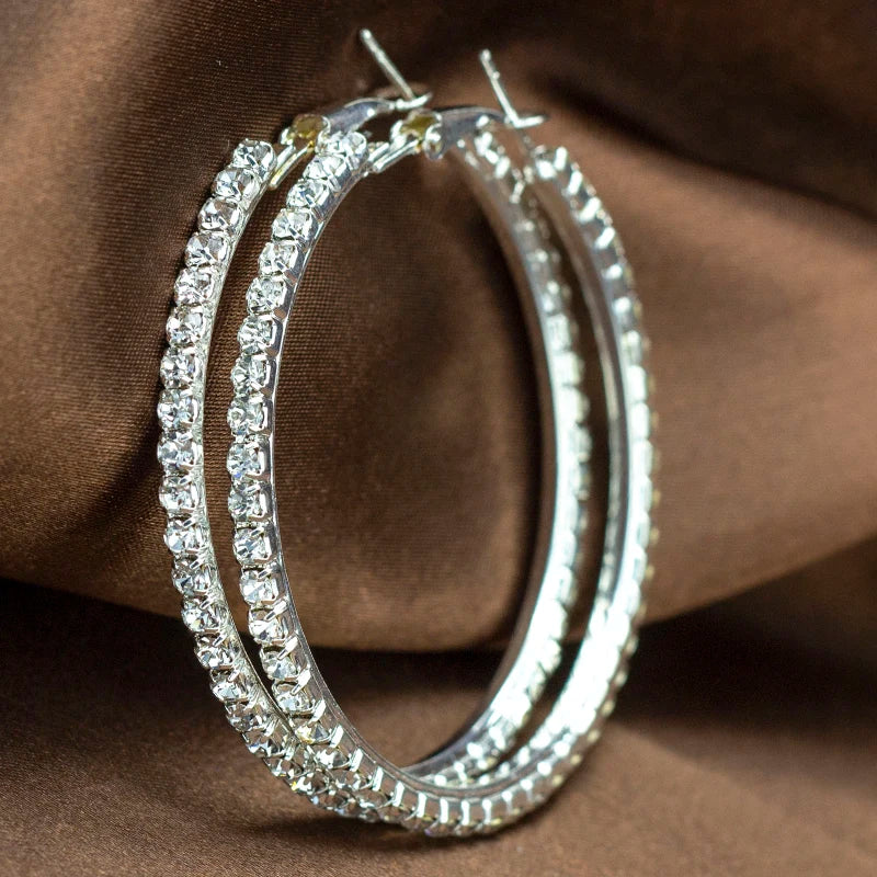 Crystal Circle Hoop Earring