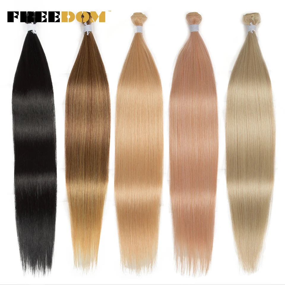 Synthetic Straight Hair Bundles Ombre