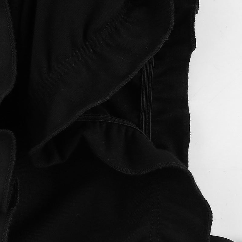 Black Ruffled Shorts