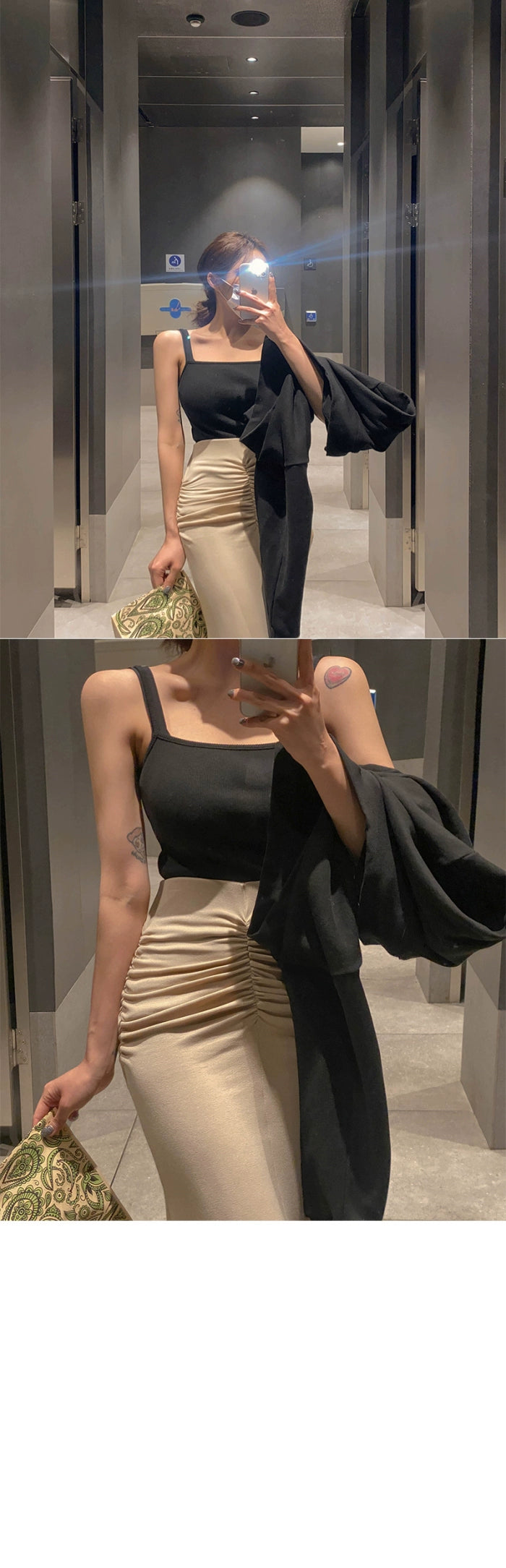 Folds Maxi Knit Skirt