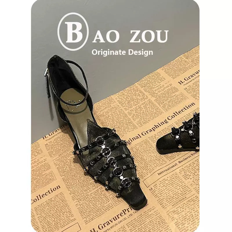 Pointed Toe High Heel Sandals