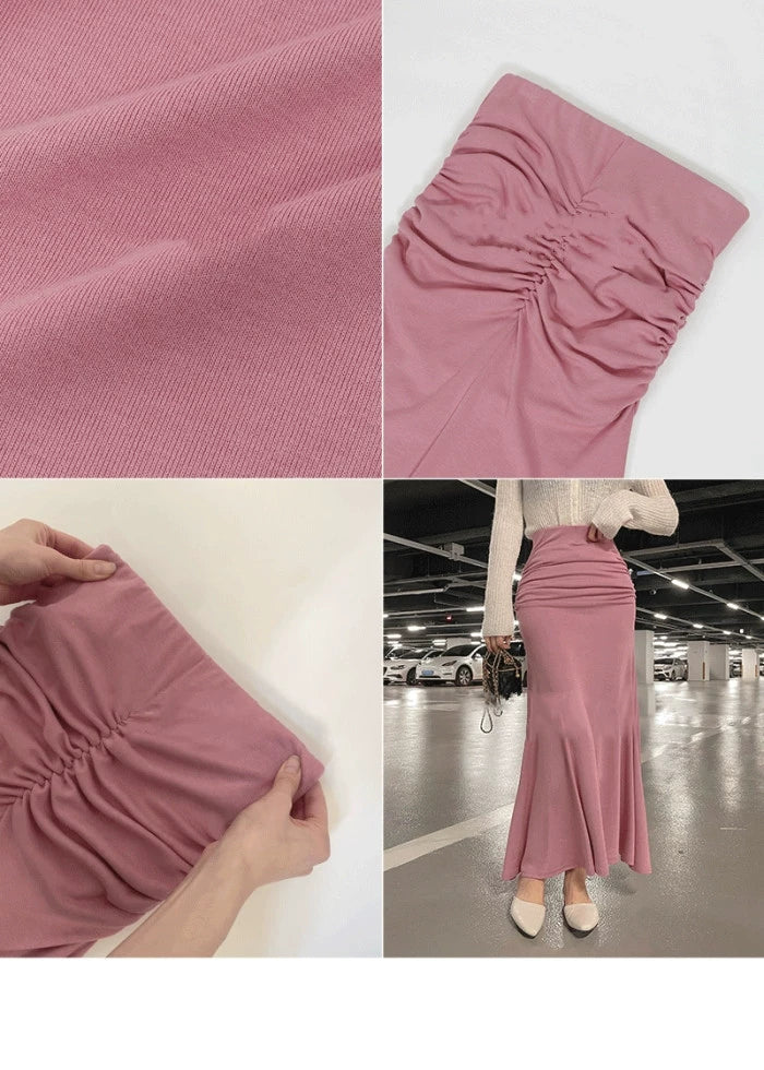 Folds Maxi Knit Skirt