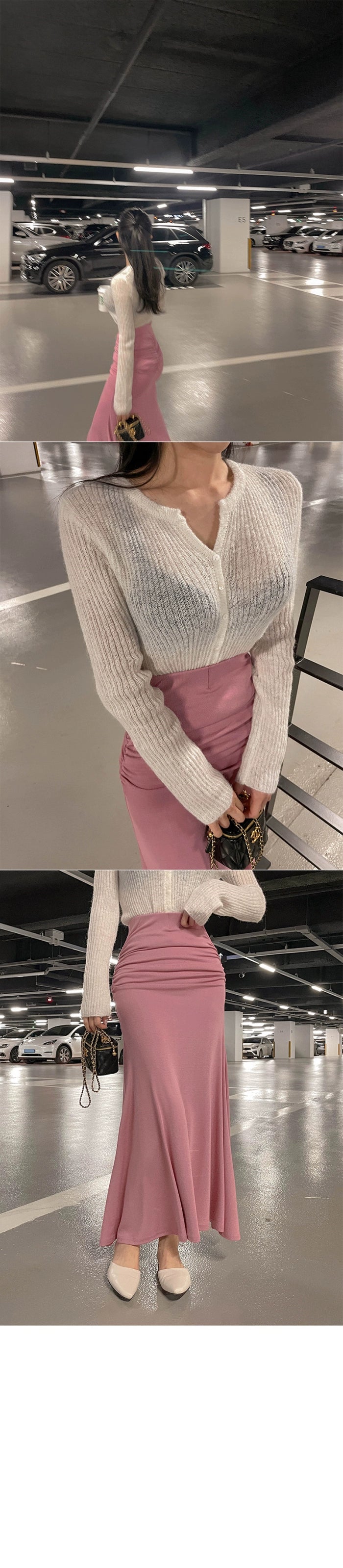 Folds Maxi Knit Skirt