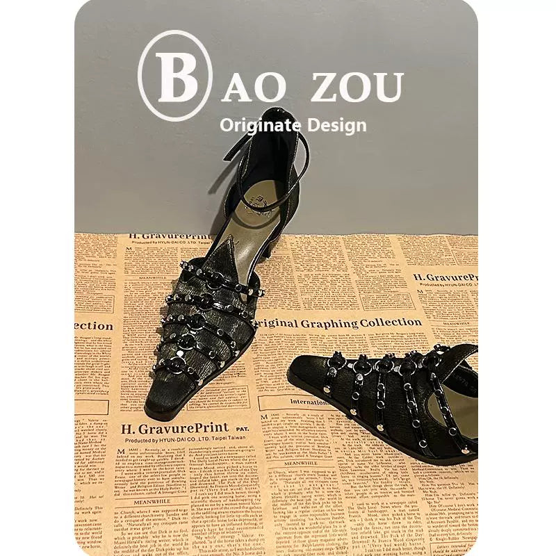 Pointed Toe High Heel Sandals