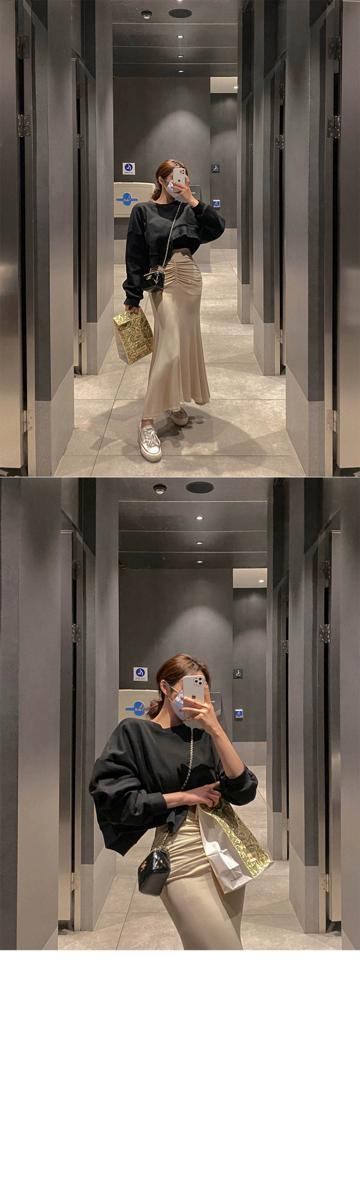 Folds Maxi Knit Skirt