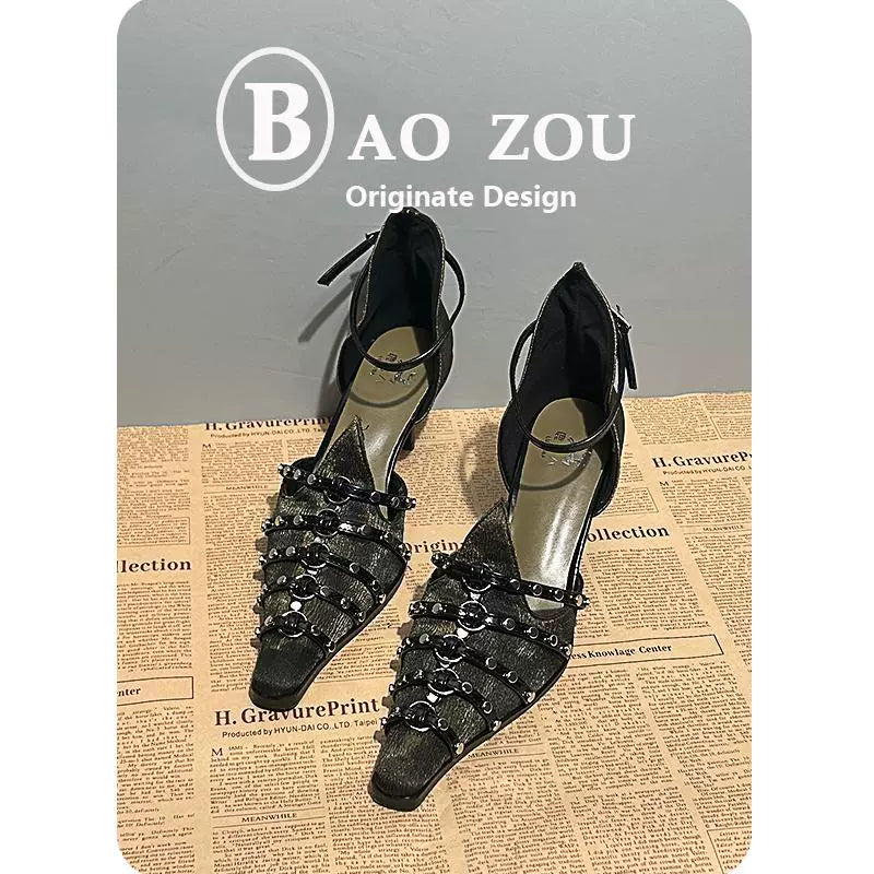 Pointed Toe High Heel Sandals