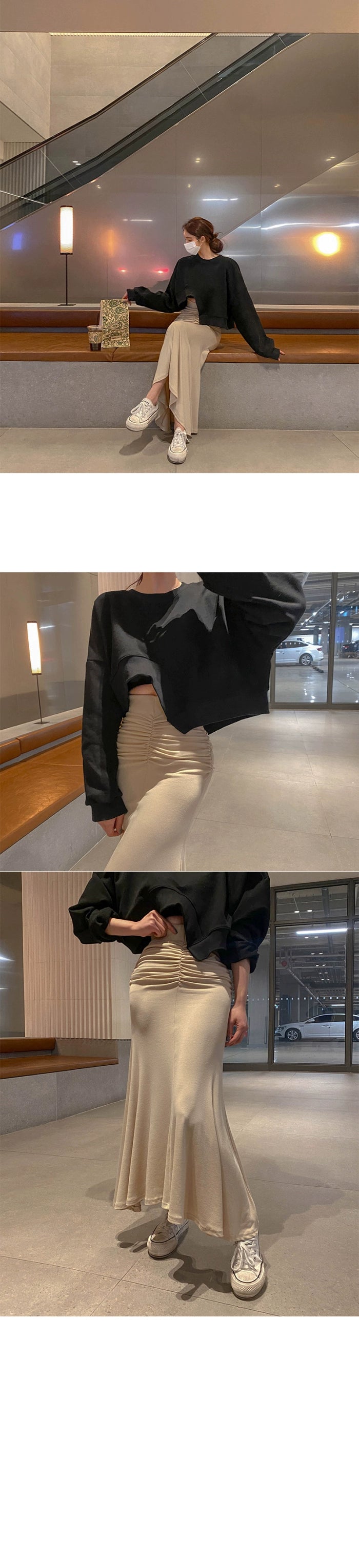 Folds Maxi Knit Skirt