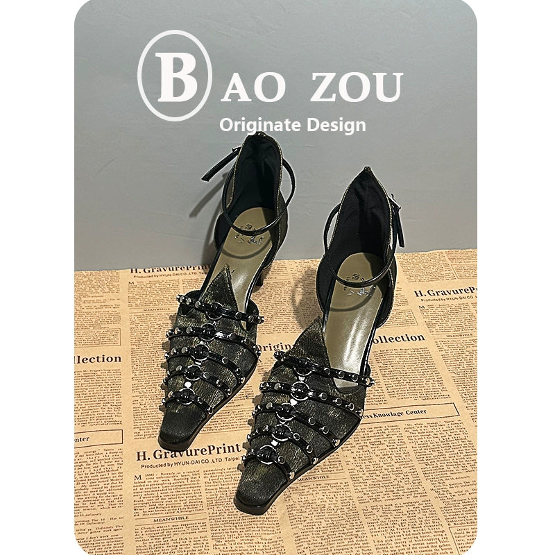 Pointed Toe High Heel Sandals