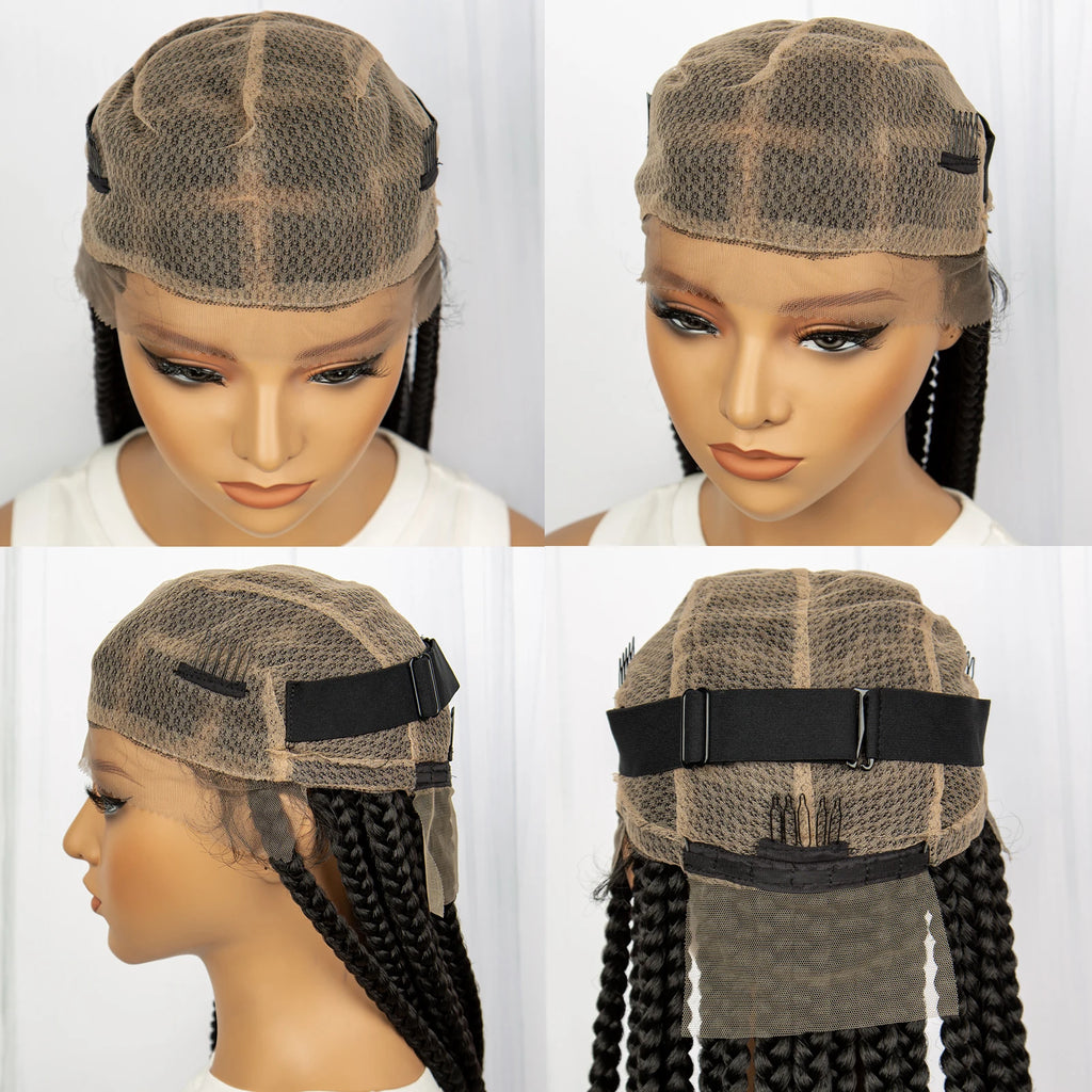 Synthetic Transparent Full Lace Braided Wig