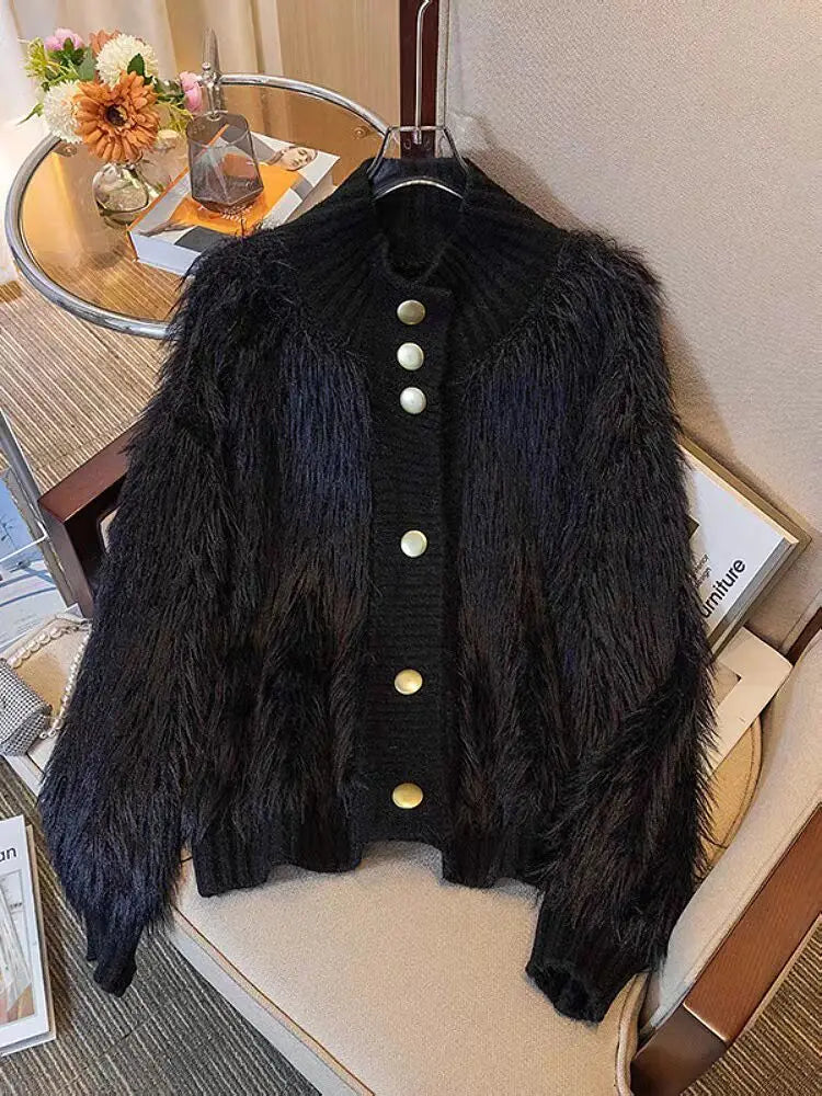Faux Fur Cardigan