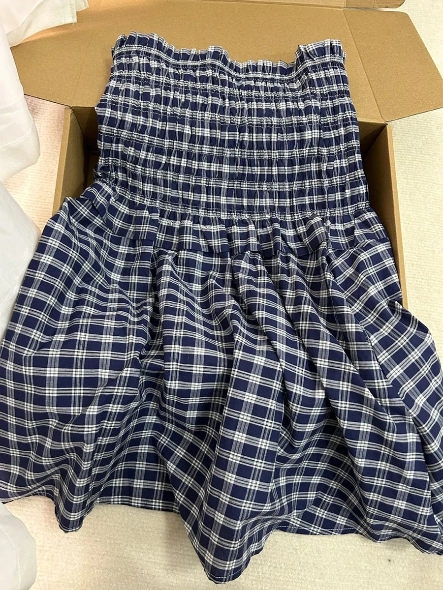 Plaid Knee-Length Skirt