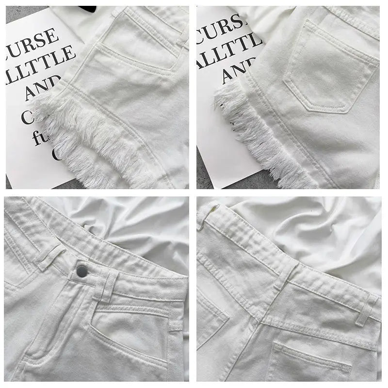 Tassel High Waist Denim Shorts