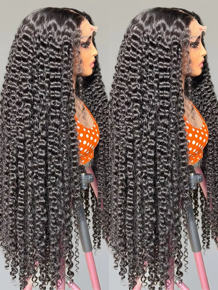 300% Density Curly Wigs HD Full 360 Lace Wigs 13x6 13x4 Water Deep Wave Lace Frontal Wigs Wear Go 7x5 Glueless Wigs Human Hair