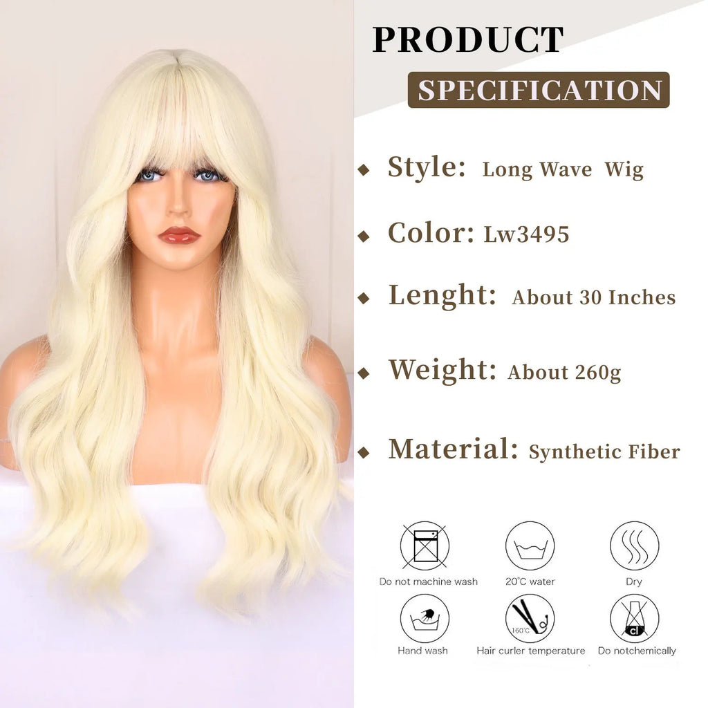 Light Golden Synthetic Wig