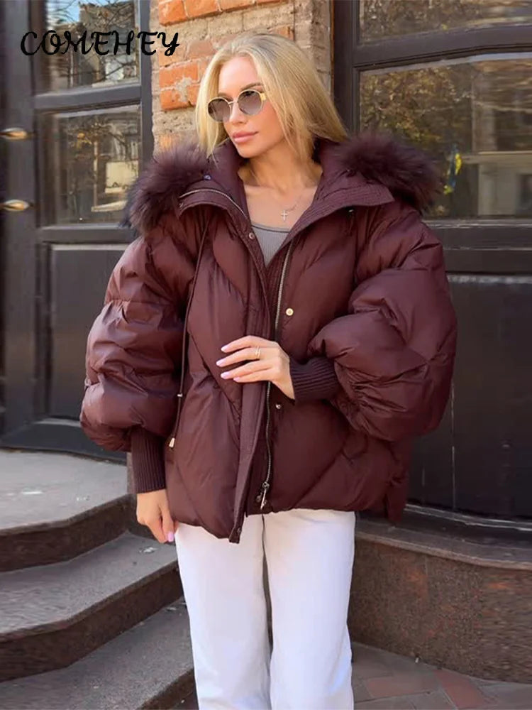 Fur Collar Hooded Winter Jacket