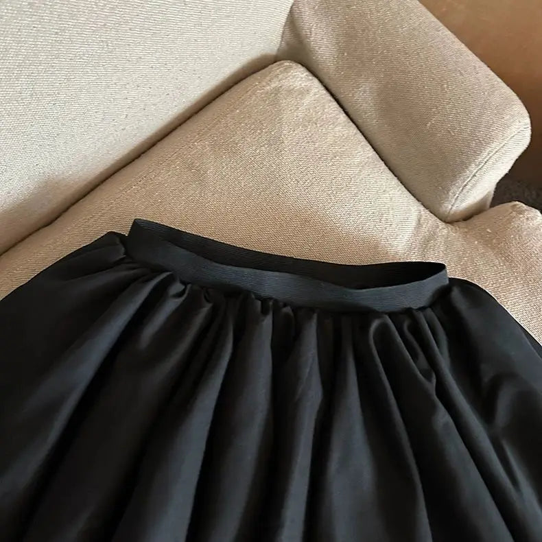 Puffy High Waisted Flower Bud Shorts Skirt