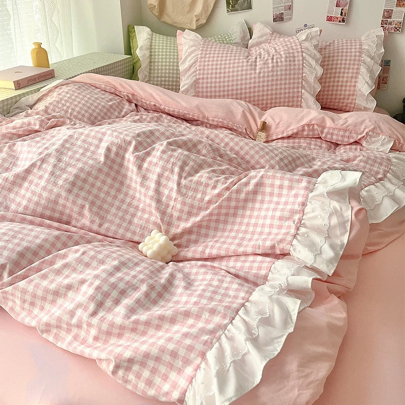 Plaid Duvet Set