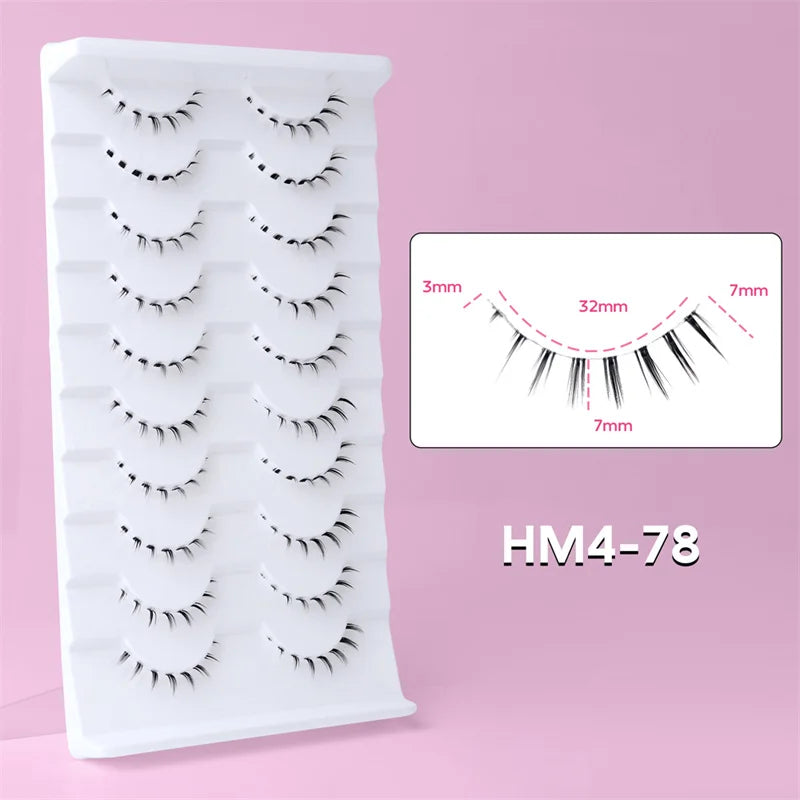 10/6/5Pairs Lower Lashes Natural Under Eye Lashes Soft 16 Different Styles False Eyelash Clear Band Faux Mink Fake eyelashes