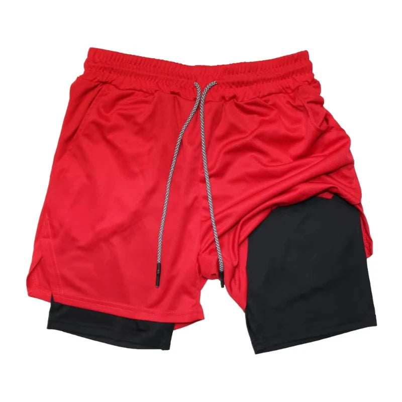 Double-Layer Solid Color Shorts