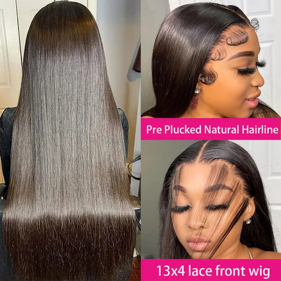 Straight Hd Lace Wig 13X6 Human Hair 40 Inch Lace Front Wig