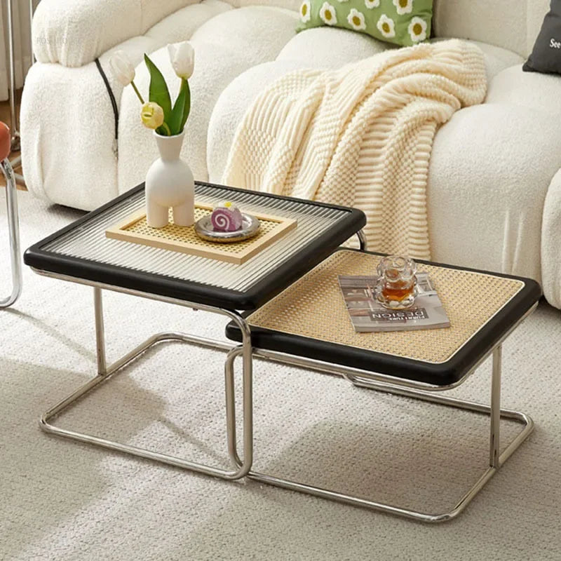 Japanese Stainless Steel Retro Coffee Table