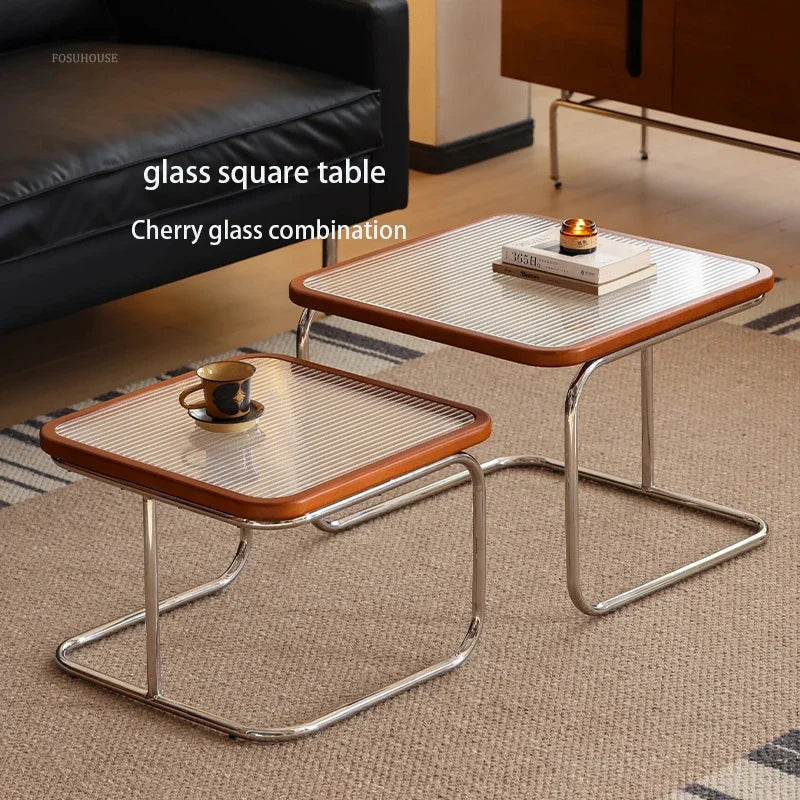 Japanese Stainless Steel Retro Coffee Table