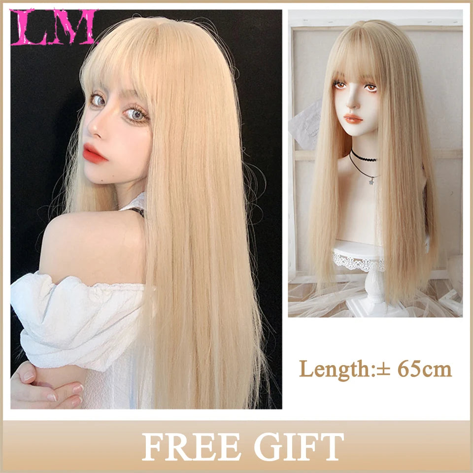 Bang Long Natural Wavy Hair Wig