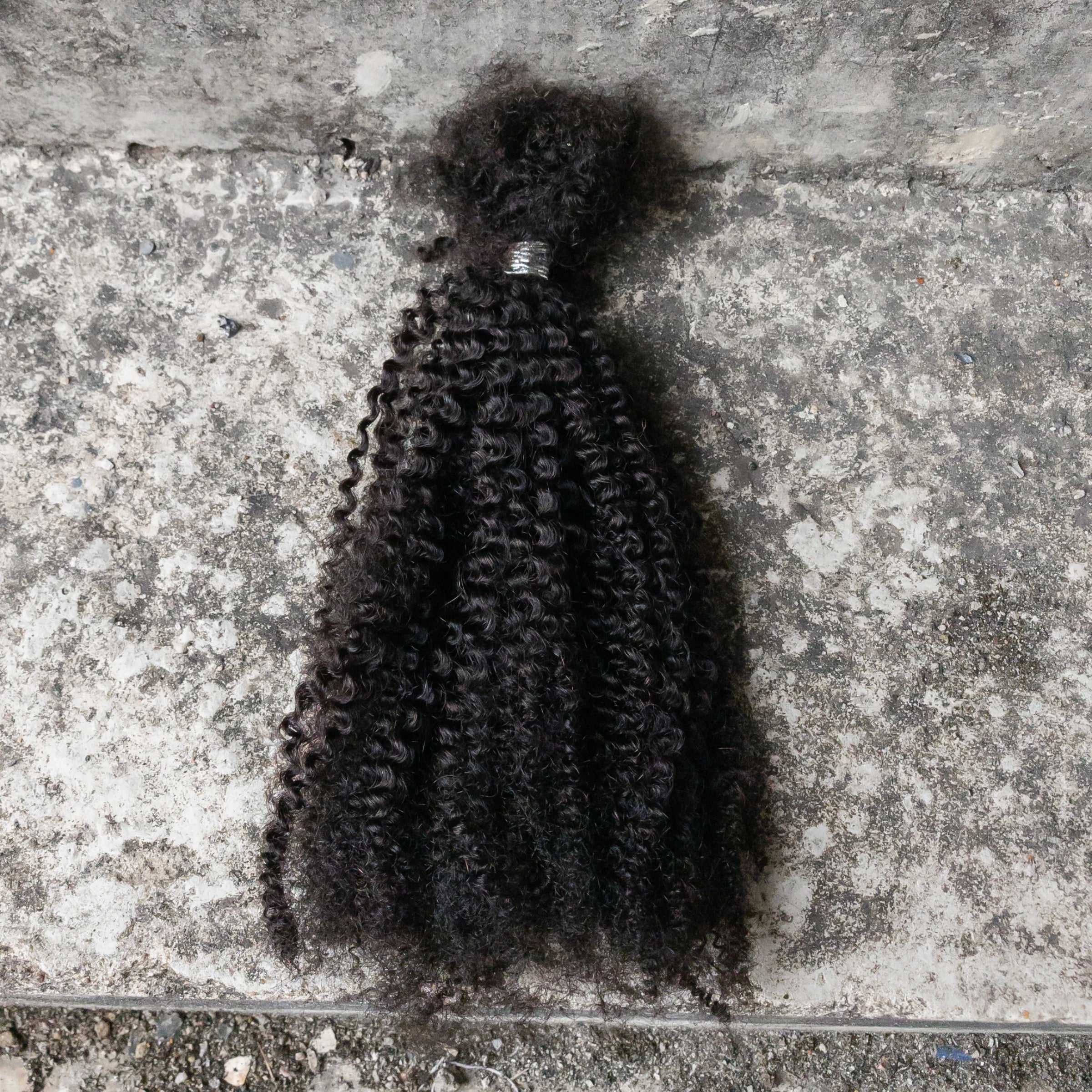 1B# 4C Afro Kinky Curly Human Hair Bulk Extension