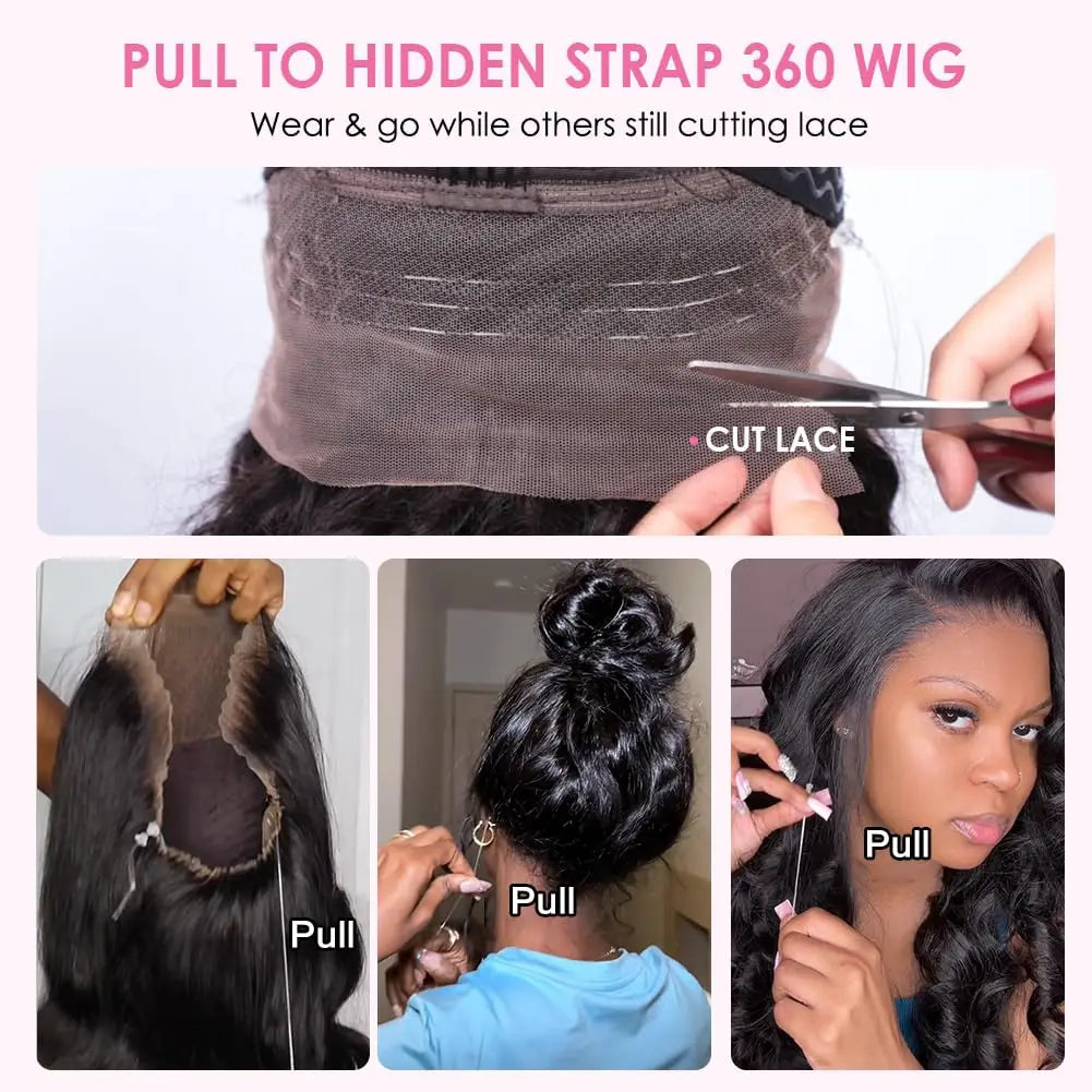 Invisible Strap HD 360 Lace Front Wig