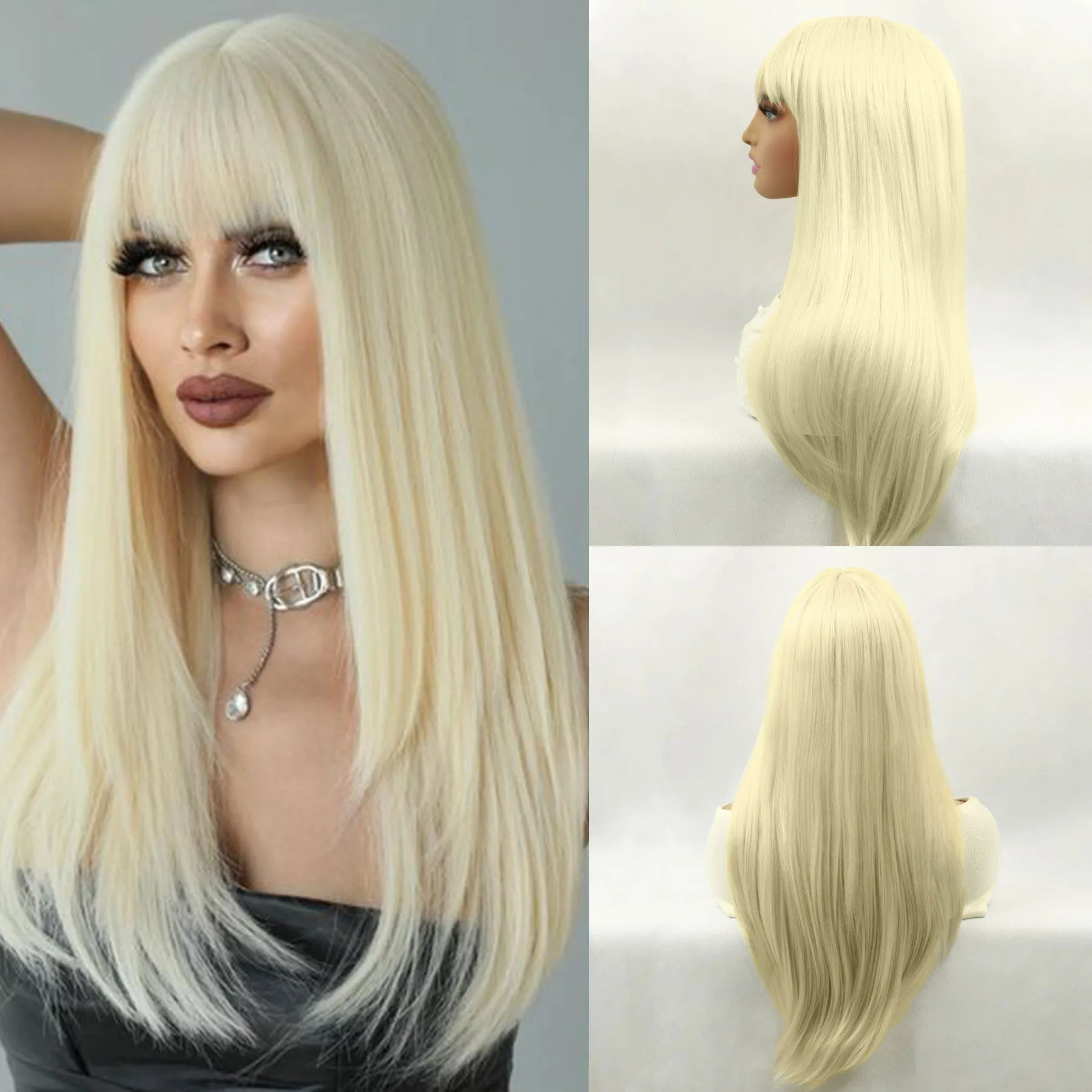 Light Golden Synthetic Wig