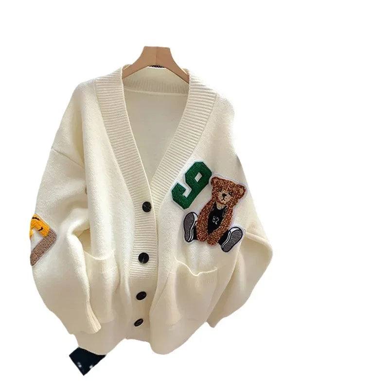 Print Button Cardigan