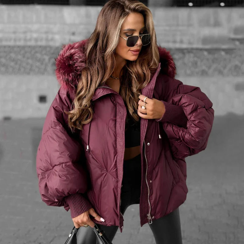 Fur Collar Hooded Winter Jacket