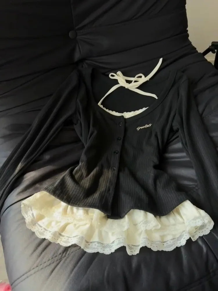 Vintage Fake 2 Piece Blouse