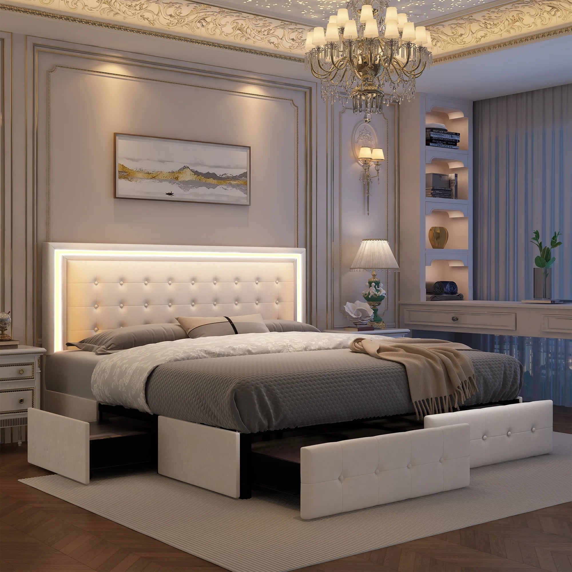 Queen LED Bed Frame