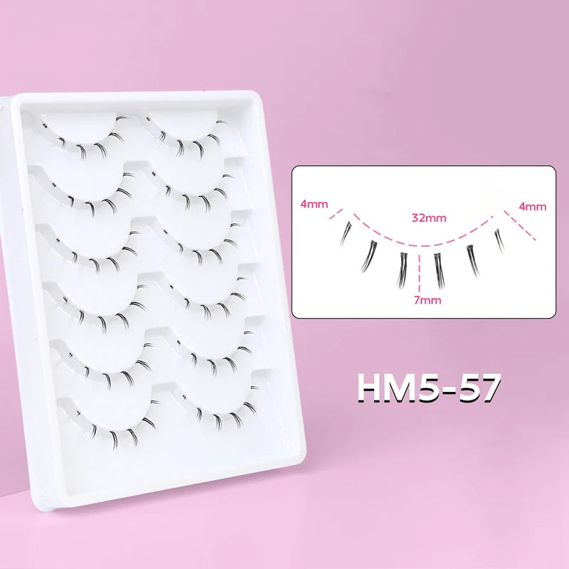 10/6/5Pairs Lower Lashes Natural Under Eye Lashes Soft 16 Different Styles False Eyelash Clear Band Faux Mink Fake eyelashes