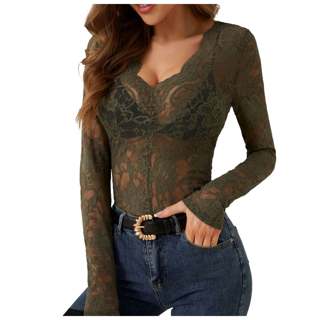 Floral Eyelet Lace Shirt