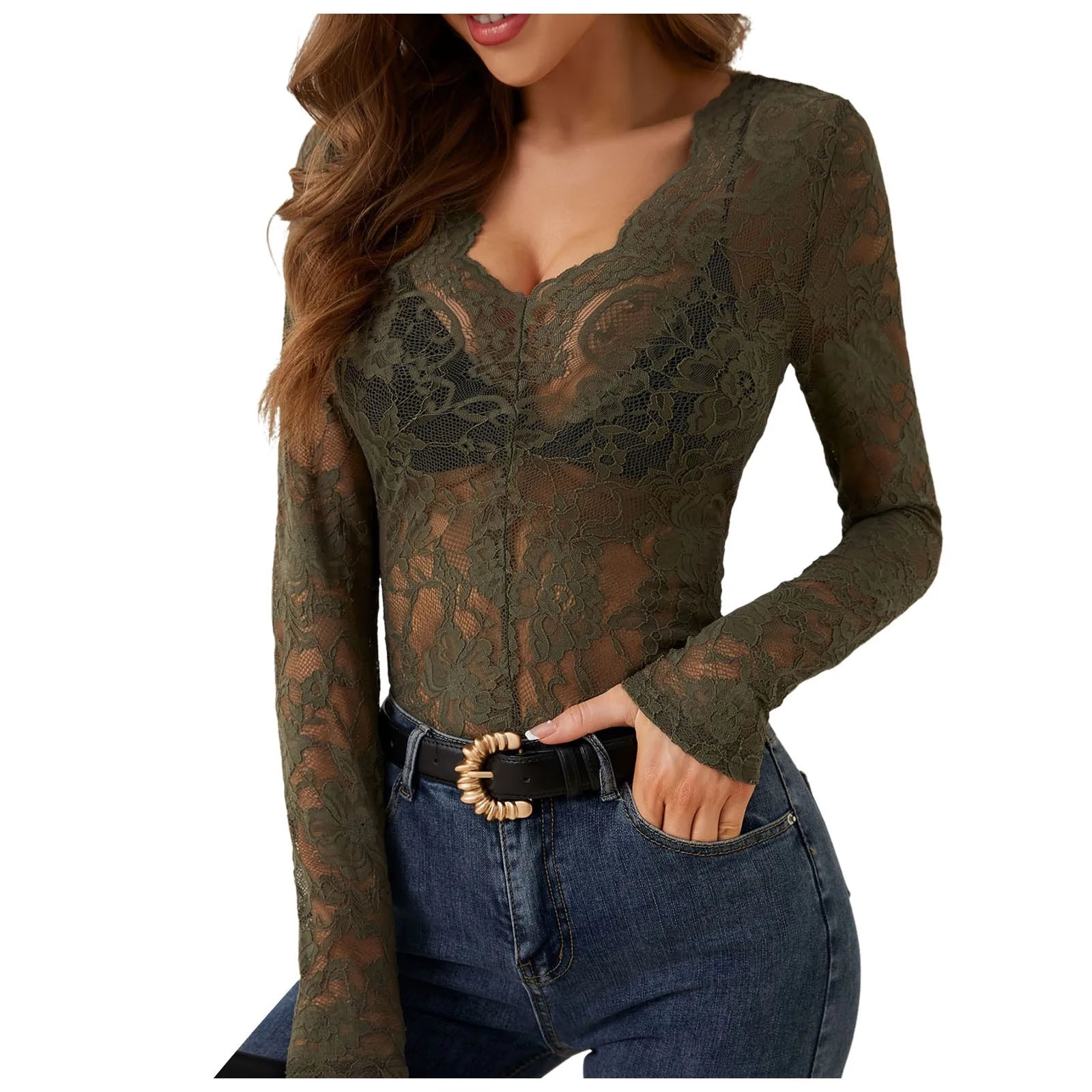 Floral Eyelet Lace Shirt