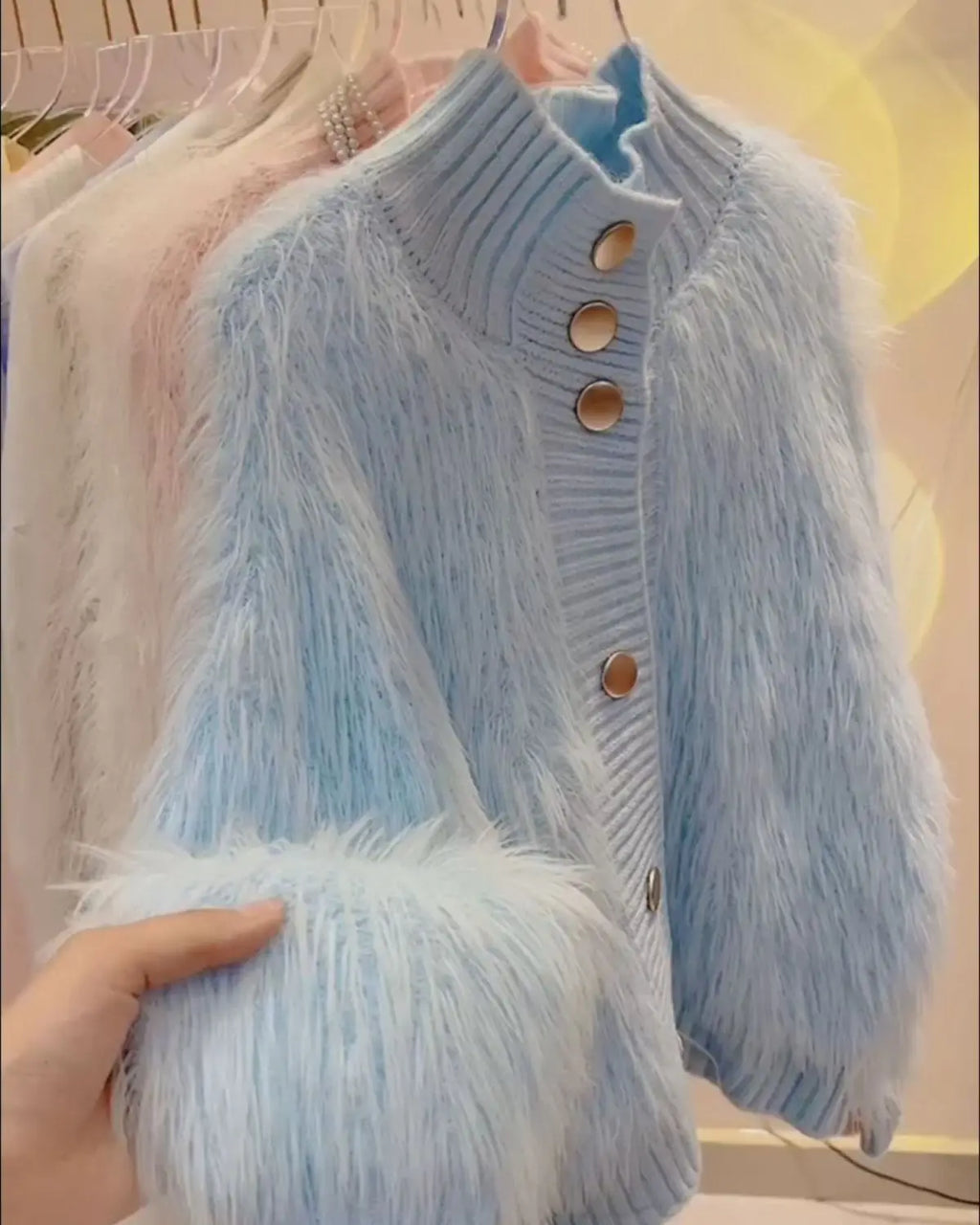Faux Fur Cardigan