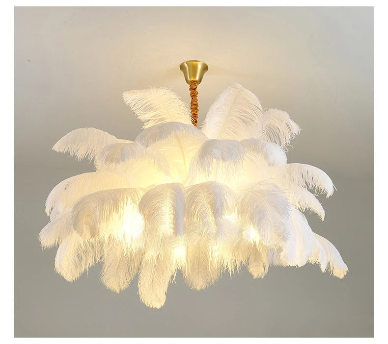 Ostrich Feather Lamp