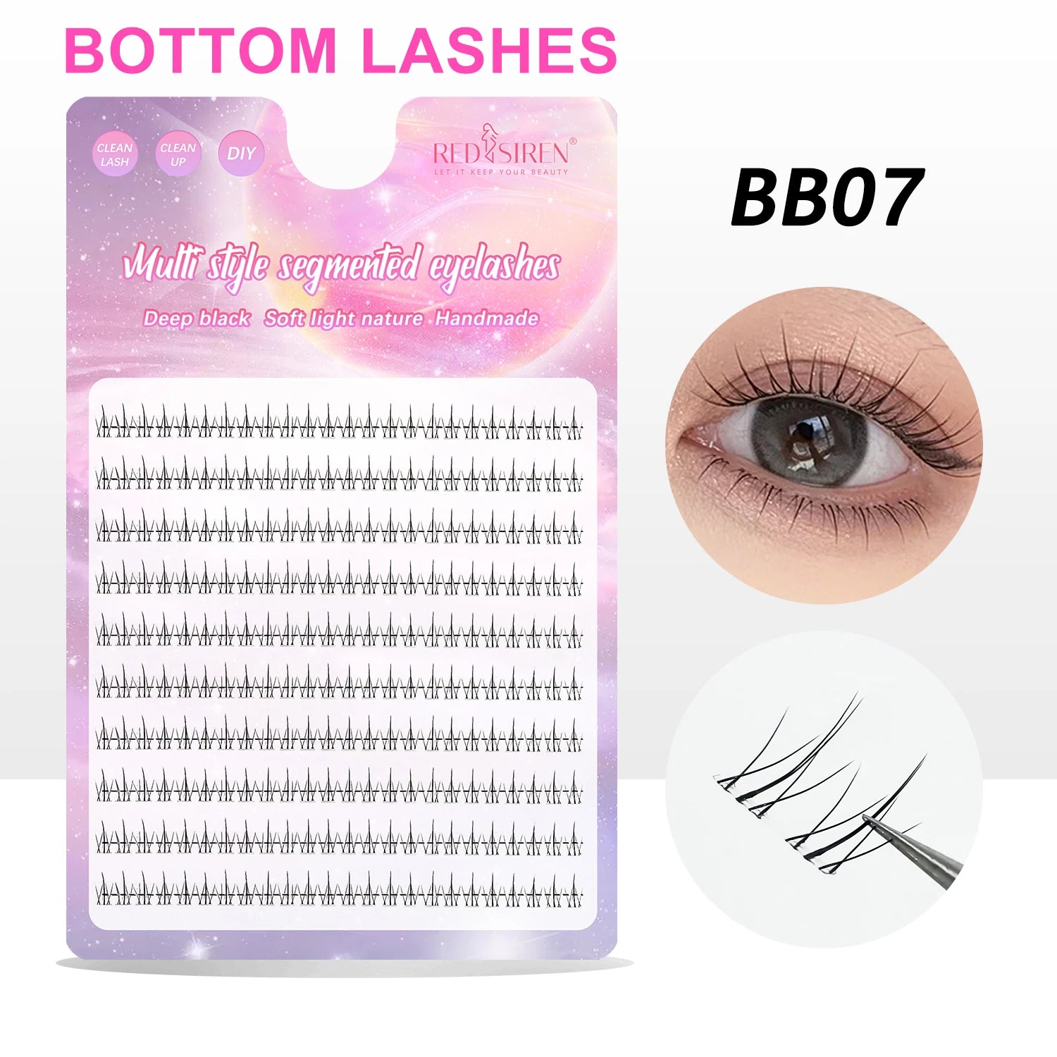 10Rows Under Eyelash Large Capacity Cluster Lashes Korean Makeup Natural Look Bottom Lashes
