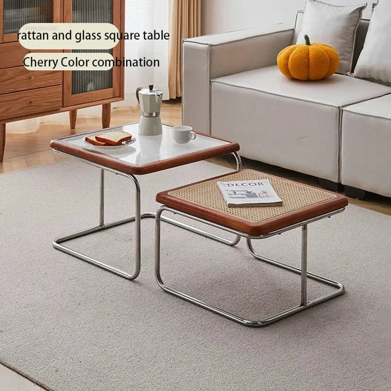 Japanese Stainless Steel Retro Coffee Table