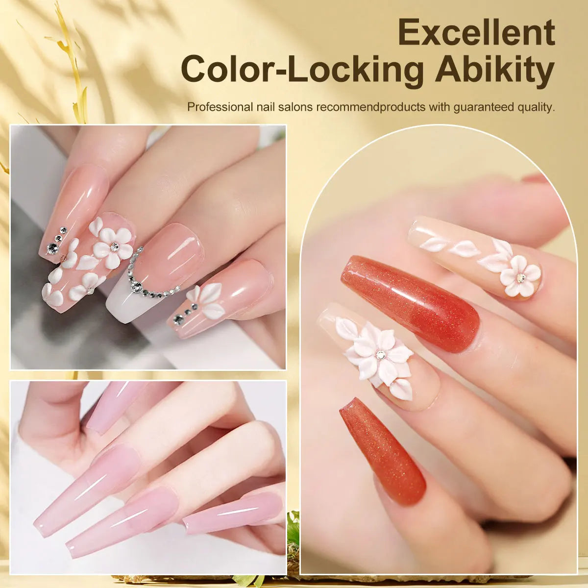 LIMEGIRL Nail Acrylic Powder and Liquid Monomer Nails Art Decoration Kit Crystal Nail Glitter 3D Nail Tips Carving Tools